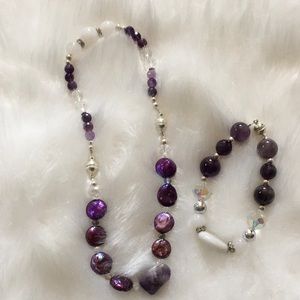 Real Gemstone, pearl set
